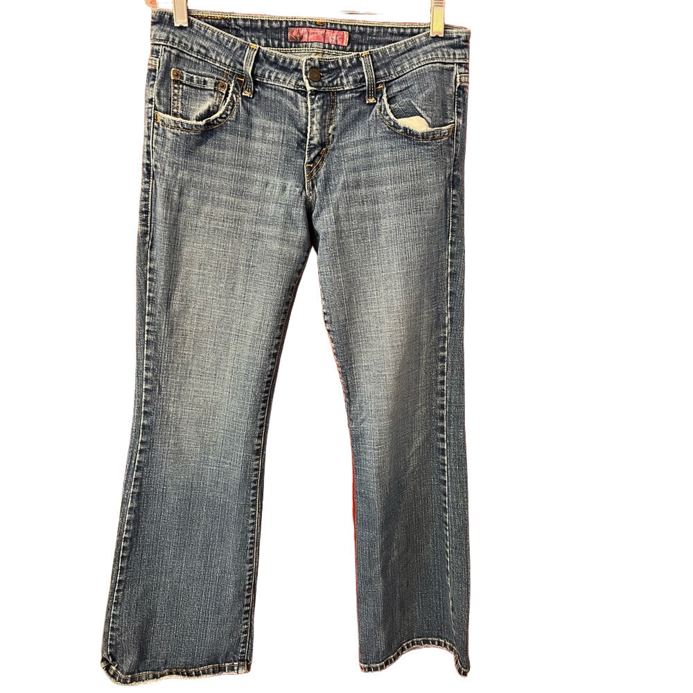 Vintage Levi's Blue Flare & Wide Leg Jeans 524 Too Super Low Size 11M